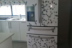 white vinyl and cut pattern